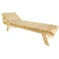 Шезлонг - лежак с регулируемым подголовником, 195×55×44,5см, из липы, Добропаровъ