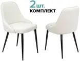 Стул для кухни Бюрократ KF-5_2 комплект 2шт молочный Velvet 20 металл черный на ножках (KF-5/VELV20_2)