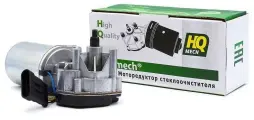 Моторедуктор стеклоочистителя HQ842-20, передний Kalina 1118, Priora 2170, Granta 2190, 2123 нового образца, евро разъем AMP, вал 12 мм