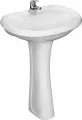 Раковина Santeri Воротынский 57 с пьедесталом, 57, 1 см, фарфоровая, раковина для ванной, белая, полукруглая