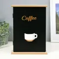 Ключница настенная Чашечка кофе, дерево, 6 крючков, 25.5x18.8x6.5 см