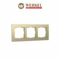 Рамка из металла на 3 поста Werkel Аluminium W0031711 шампань алюминий