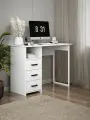 Стол Интро-126 белый письменный, компьютерный, с ящиком и полкой