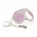 Рулетка FLEXI NEW COMFORT S ремень, 5м, 15кг, розовый