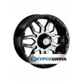 Колесный диск LS LS1285 16x7 PCD5x139,7 ET5 D108,1 черный глянцевый с полированными лучами
