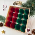 Елочные игрушки Magic Craft Набор 16 шт, диаметр 8 см, подвесные шары новогодние на елку и украшения декоративные