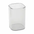 12 шт. Подставка-стакан СТАММ Фаворит, пластиковая, квадратная, прозрачная