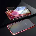 Чехол Yue Tengda, для Samsung A53, алюминиевый сплав, закаленное стекло, магнитный, прозрачный красный