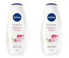 Гель для душа, Nivea, крем и роза, ухаживающий, с маслом миндаля, 500 мл, 2 шт