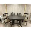 Стол и 6 стульев Презент 130х80/40, в раздвижном виде 170*80. столешница МДФ . ножки из массива березы , венге .