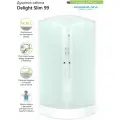 Душевая кабина Domani-Spa Delight Slim угловая белая 90х90, низкий поддон, белый профиль, матовое закаленное стекло 4 мм