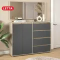 Комод Letta City New, универсальный, ЛДСП, серый, 140х39х108см