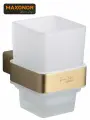 Стакан для зубных щёток настенный Maxonor PURE LIFE ALMA PL1806-6 золото матовое