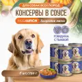 DOG LUNCH для взрослых собак с говядиной и тыквой в соусе (750 гр х 9 шт)