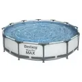 Каркасный бассейн Bestway Steel Pro Max 366х76см, фильтр-насос в комплекте, 6473л, белый