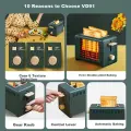 Joyoung Household Bread Maker Toaster Breakfast Double-sided Heating Bread Baking Toast Machine KL2-VD91 (Green)