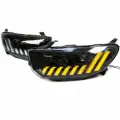 Фары Гранта фл в стиле Ауди, 2 Bi LED модуля в каждой фаре, черная маска, плавающие поворотники Best Partner
