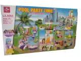Конструктор Вечеринка у бассейна / LX. A064/ 767 деталей, 4 мини фигурки/для девочек