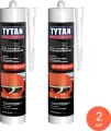 Герметик силиконовый TYTAN Professional / Титан Профессионал нейтральный для кровли и водостоков, прозрачный, 310мл / строительство и ремонт (комплект из 2 шт)