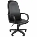 Компьютерное кресло из экокожи Chairman 279 черное, с подлокотниками и механизмом качания