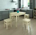 Комплект кухонной мебели Ингу (стол 75х75 и 4 табуретки) обеденная группа, массив сосны