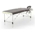 Массажный складной стол JFAL01A двухсекционный, коричневый/кремовый