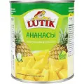 Ананас кусочками LUTIK в сиропе консервированные, 3100 мл