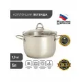 Кастрюля нерж амет Легенда 5 л 22 см стекл крыш 3с118
