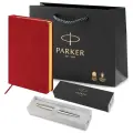 Подарочный набор: шариковая ручка Parker Jotter Essential, ежедневник А5 и фирменный пакет Паркер
