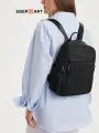 Городской рюкзак для ручной клади Eberhart Backpack, нейлон, черный, 26.5*12*34.5 см, 0.55 кг, 10.68 л / Стильный, прочный и легкий рюкзак для похода и путешествий в самолет