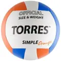 Волейбольный мяч TORRES Simple Orange V30125 оранжевый/белый/синий