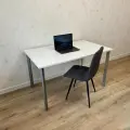 Письменный стол Белый 120*70 см. Ножки серый хром