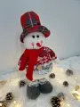 Новогодняя фигурка Снеговик телескопическая ( выдвигаются ноги) 30-50см.