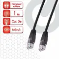 Кабель (патчкорд) UTP 5E категория, RJ-45, 1 м, SONNEN, для подключения Интернета по локальной сети LAN, 513122. Набор - 5 шт.