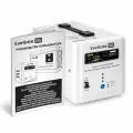 Стабилизатор напряжения ExeGate Expert Turbo AST-3000 (3000ВА, вход 80-260В, цветной дисплей, выход 220В±8%, КПД 98%, 5 уровней защиты, метал. корпус, 2*Schuko+клем. колодка, RTL) EX291732RUS
