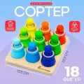 Сортер 18 фигур, развитие навыков: логика, для кого: унисекс