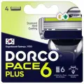 Сменные кассеты DORCO PACE 6 Plus, 6-лезвий (4 сменные кассеты)
