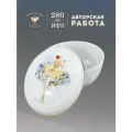 Туалетная коробочка. Форма Овальная. Рисунок Фея беззаботности. Императорский фарфоровый завод ИФЗ ЛФЗ.