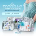 Сумка в роддом готовая для мамы и малыша, комплектация Lana Maxi, 74 предмета, прозрачная
