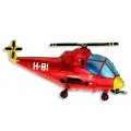 Шар фольгированный Вертолёт красный 96 см