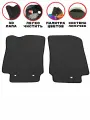 Два передних коврика EVA/ЭВА для OMODA C5, (омода С5), 2023 г. в, с 3Д лапой, без разреза, черный ромб с черным кантом