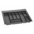 Лоток для столовых приборов в ящик 700 мм пластмасса антрацит (серый)