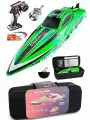 Радиоуправляемый катер HJ toys / HongXunJie Chasing Waves PRO с сумкой (41 см, 55 км/ч, Brushless) - HJ818PRO-GREEN-BAG
