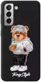 Черный силиконовый чехол для Samsung Galaxy S21 Tony Style с кофе