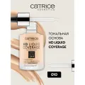 CATRICE Тональная эмульсия HD Liquid Coverage Foundation, 30 мл/120 г, оттенок: 010 Light Beige, 1 шт.