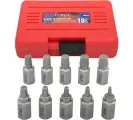 Головки-экстракторы для извлечения поврежденных болтов/гаек, набор 10 предметов YATAFORCE