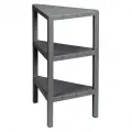 Этажерка угловая Nature, 3 полки, серый, компактная и удобная