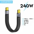 Короткий кабель/провод зарядки USB Type C/USB Type C, 13 cm, быстрая зарядка 5А 100w, USB 4.0 черный