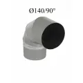 Отвод для печной трубы сталь черная 140/90