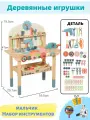 Деревянный набор инструментов для детей, стол с инструментами для детей, 36шт Развивающие игрушки системы Монтессори для малышей